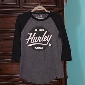 Hurley 3/4 sleeve graphic tee